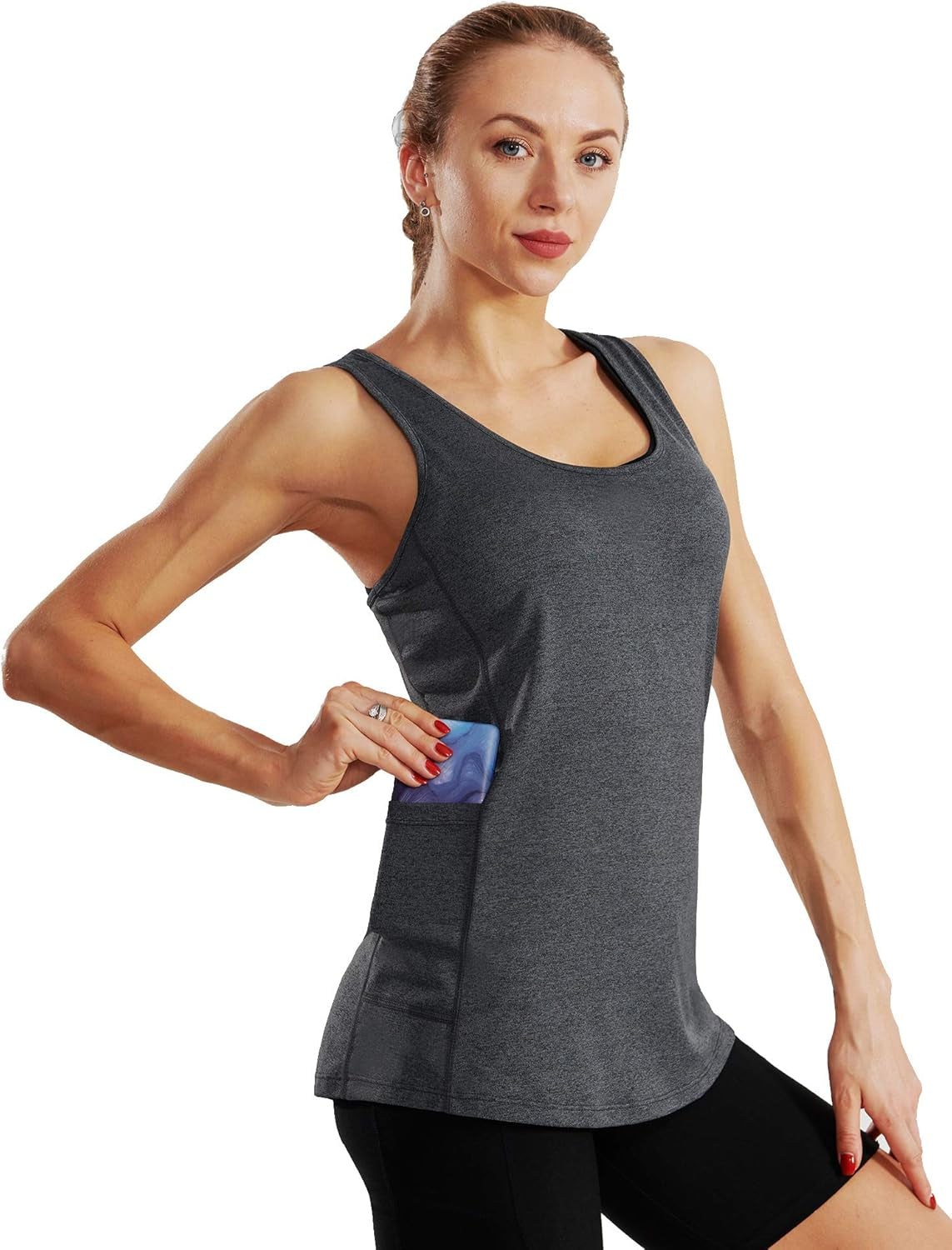 Let’s Sweat It Out Women’s Racerback Yoga Tank Top