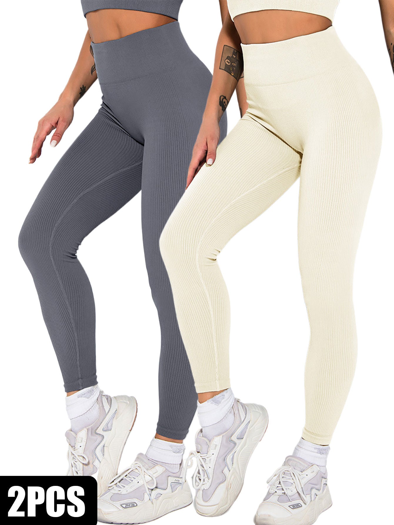 2-Pack Seamless Racerback Workout Tank with Built-In Bra | Let’s Sweat It Out