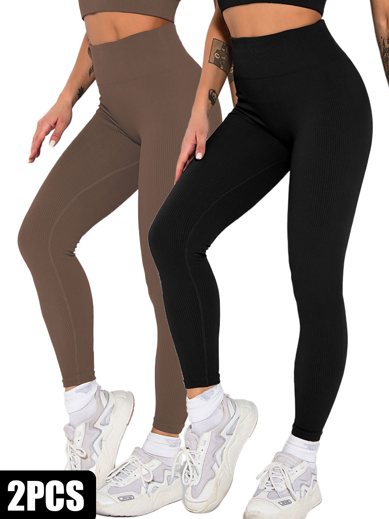2-Pack Seamless Racerback Workout Tank with Built-In Bra | Let’s Sweat It Out