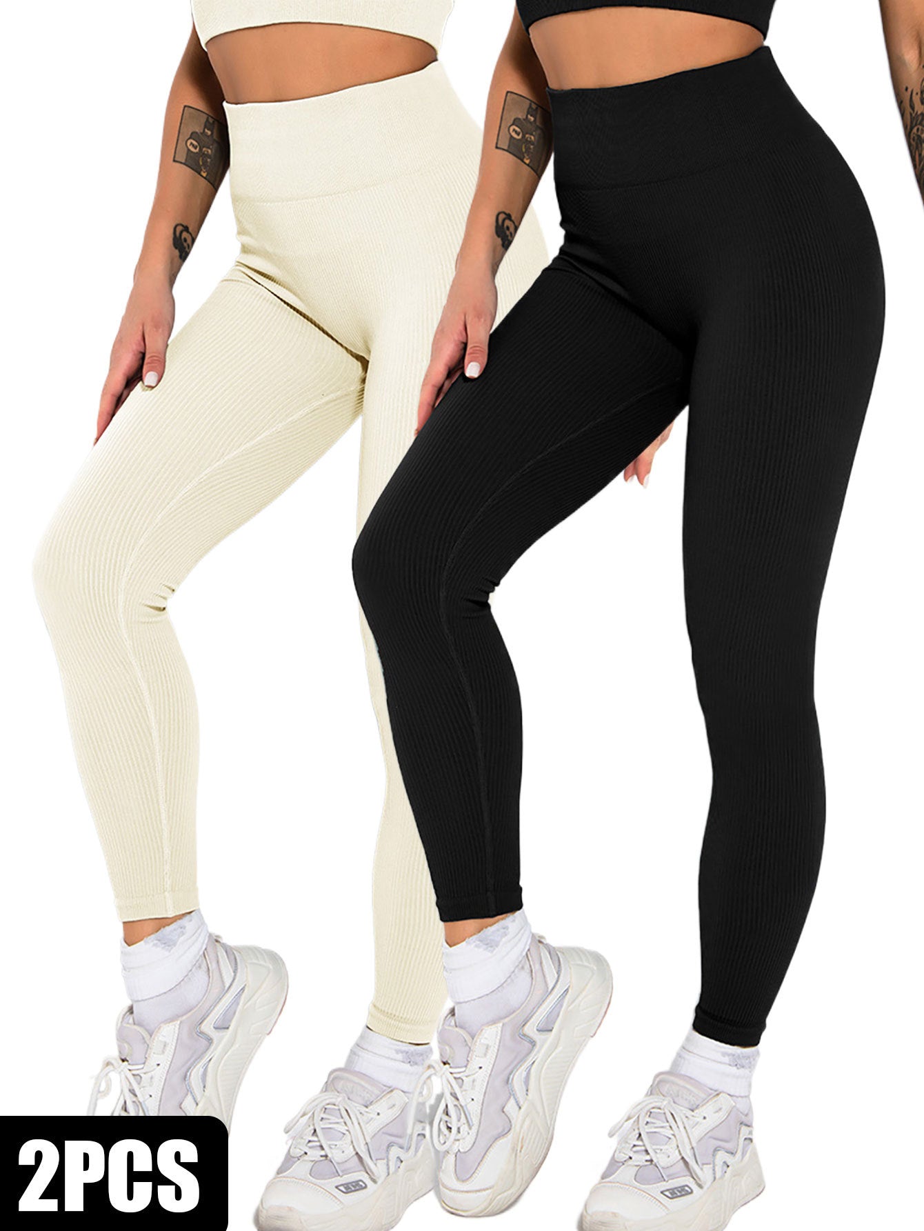 2-Pack Seamless Racerback Workout Tank with Built-In Bra | Let’s Sweat It Out