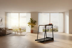 Black treadmill for home walking workouts