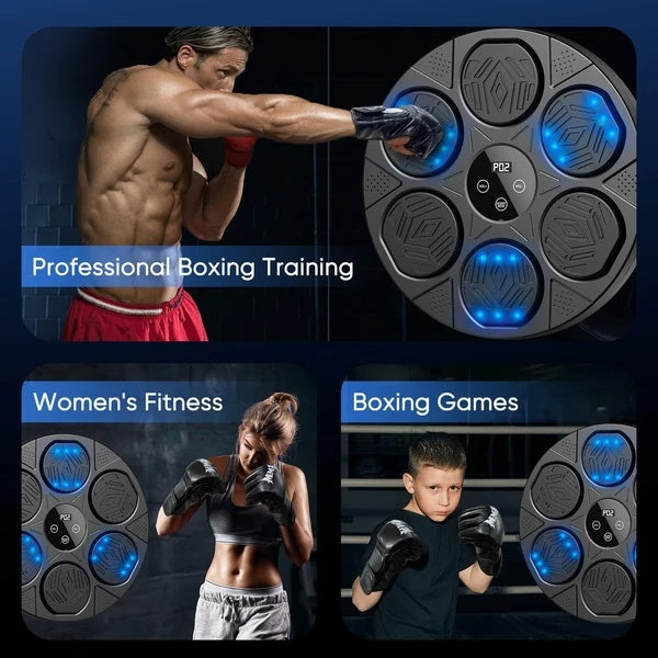 Let's Sweat It Out Music Boxing Machine For Adults,Wall Mounted Smart Bluetooth Musical Boxing Machine, Boxing Target Workout Equipment With Boxing Gloves,for Home, Gym, Office
