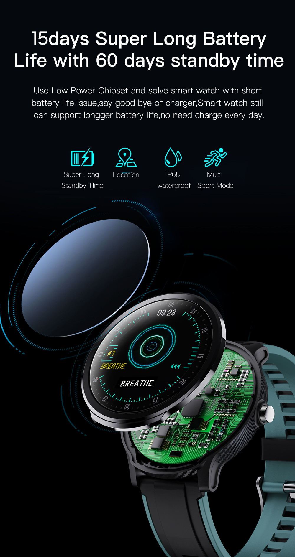 Let's Sweat It Out  Newest smart watch SN80 fashion watch fitness tracker