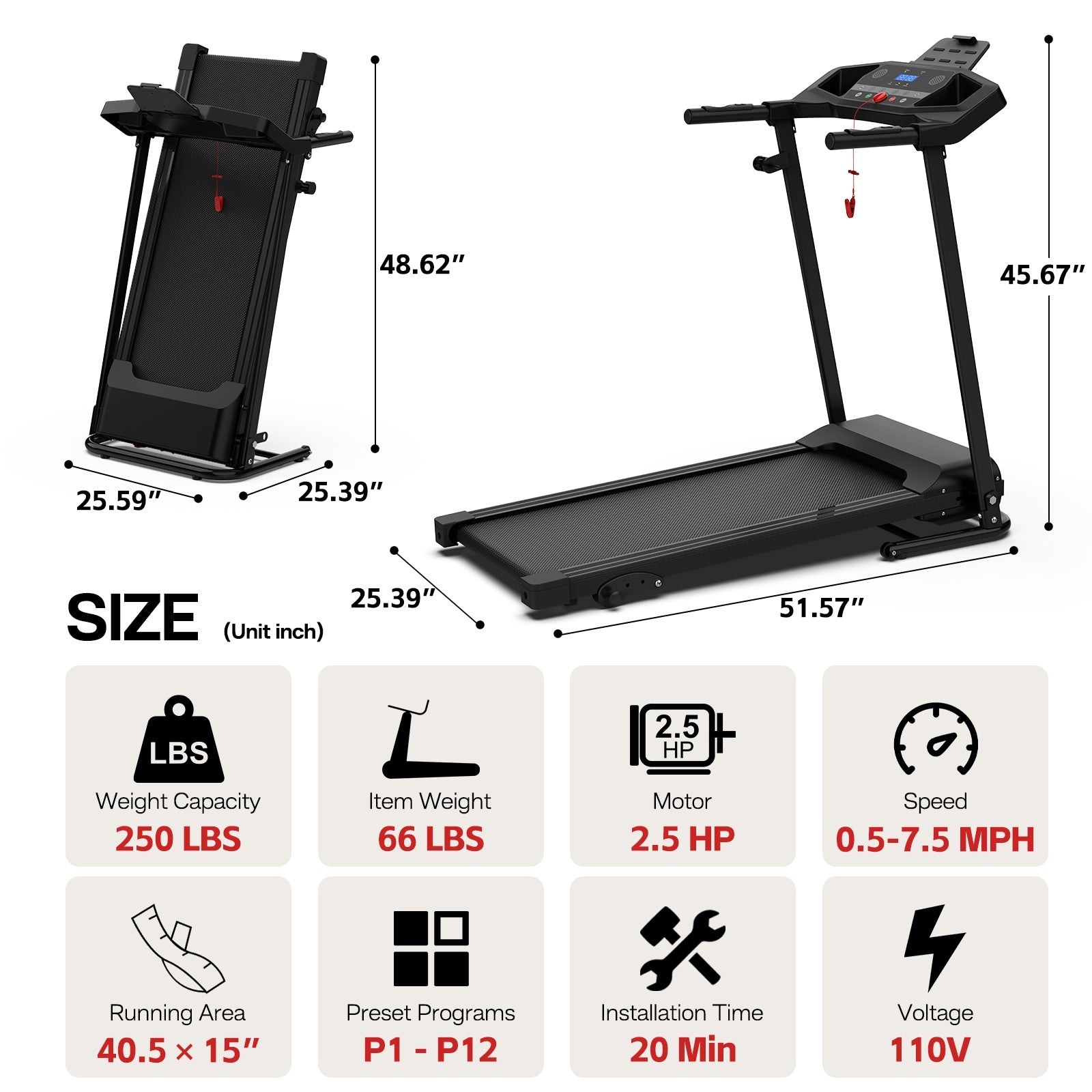 Let's Sweat It Out Treadmill JK1606-2