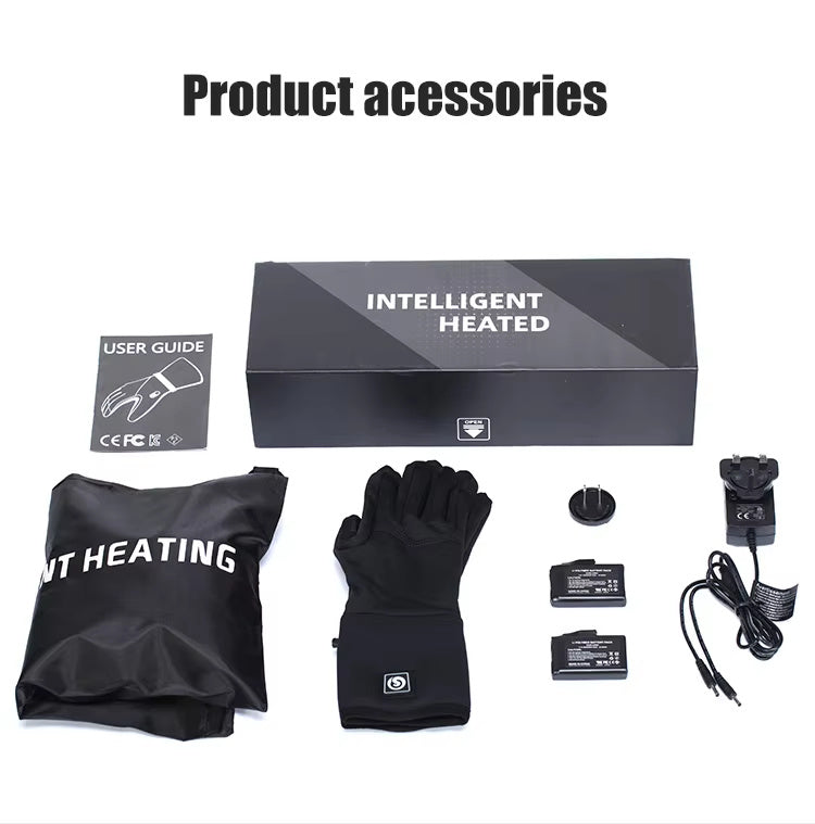 Let's Sweat It Out Electric Ski Gloves Liner Polyester Waterproof Hand Warmer Full Finger Heated Gloves For Men And Women