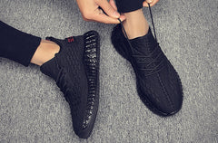 Let's Sweat It Out Men's shoes summer breathable flying woven mesh gym running shoes