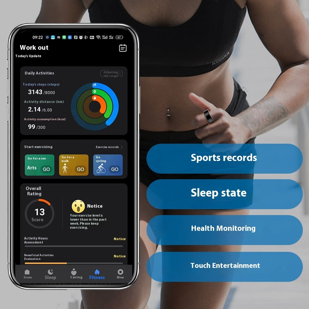X1Plus Health Smart Ring – Track Sleep, SpO₂, and Fitness 24/7