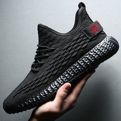 Let's Sweat It Out Men's shoes summer breathable flying woven mesh gym running shoes