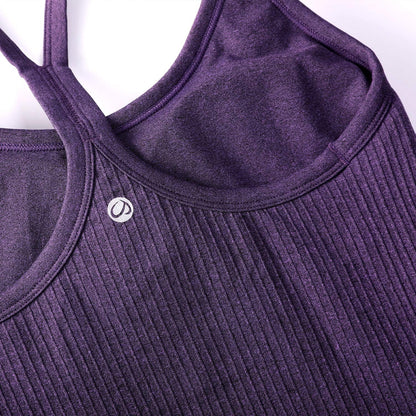 Seamless Workout Tank Tops for Women Racerback Athletic Camisole Sports Shirts with Built in Bra