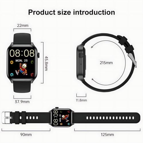 Let's Sweat It Out Smart Watch Women Men Fitness Tracker Heart Rate For  Android Waterproof