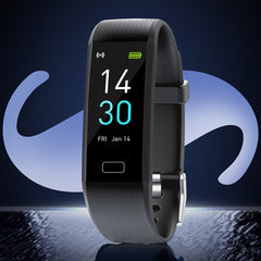 Let's Sweat It Out Blood Pressure Fitness Heart Rate Meter Step Temperature Smart Watch