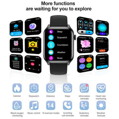Let's Sweat It Out Smart Watch Women Men Fitness Tracker Heart Rate For  Android Waterproof