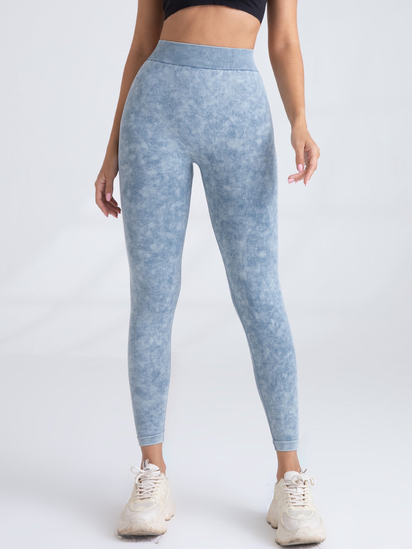 Let's Sweat It Out V Back Scrunch Butt Workout Leggings Women Seamless Gym Yoga Leggings High Waist