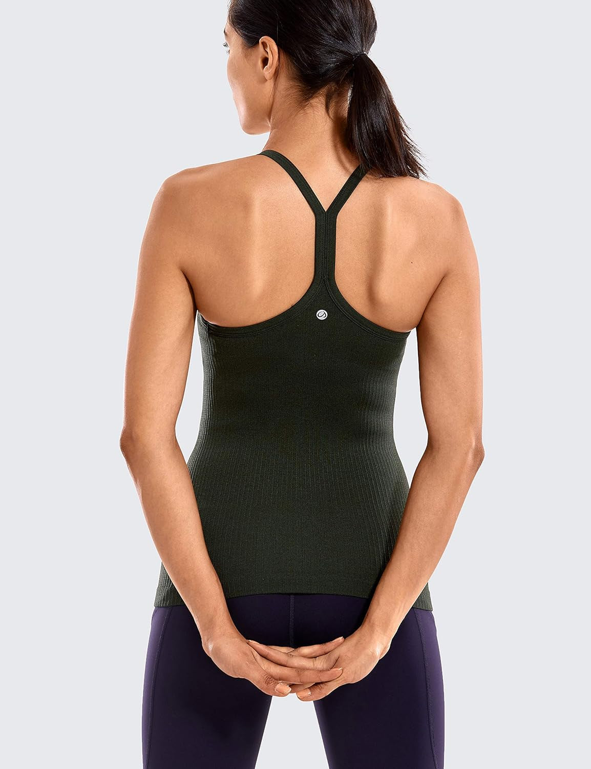 Let’s Sweat It Out Seamless Workout Tank – Athletic Racerback with Bra
